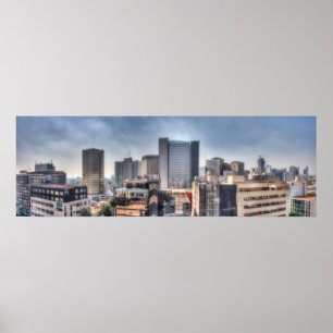 Pôster Paisagem Panorâmica Da Cidade Do México