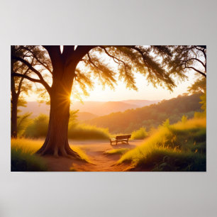 Poster Paisagem Panorâmica Paisagem Natural Sunset Cenári