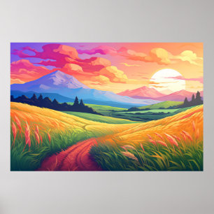 Poster Paisagem Panorâmica Panorâmica Paisagem
