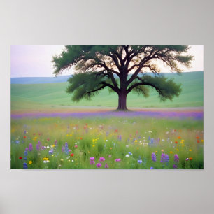 Poster Paisagem Panorâmica Planície Urbana Natureza Tranq