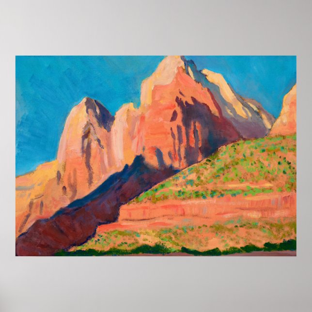 Poster Paisagem, Parque Nacional do Zion, por Maynard Dix (Frente)