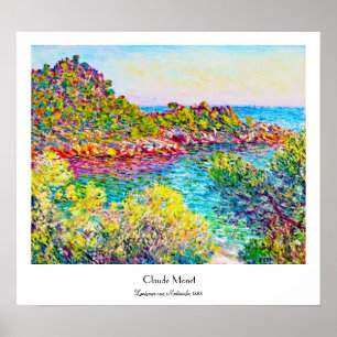 Poster Paisagem perto de Montecarlo, Claude Monet 1883