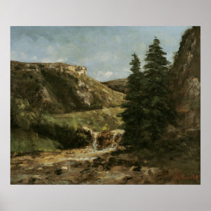 Poster Paisagem perto de Ornans, c.1858