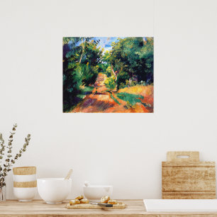 Poster Paisagem perto de Varengeville por Renoir