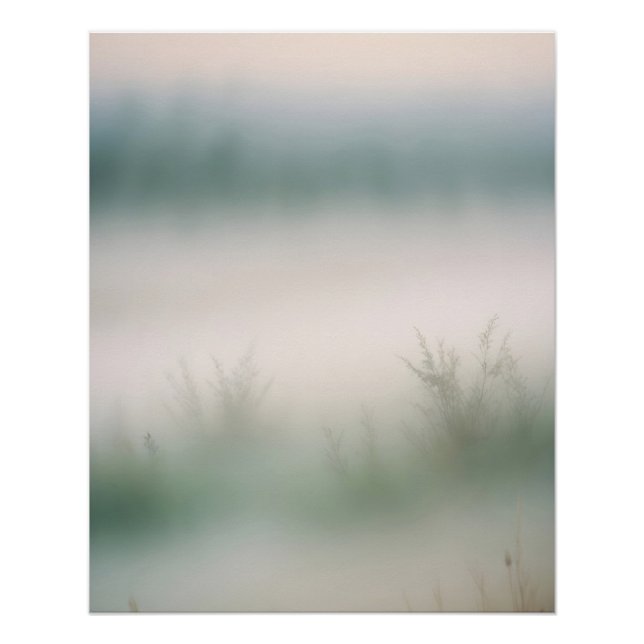 Pôster Paisagem Pictística Mista Natureza Arte de Fundo (Frente)