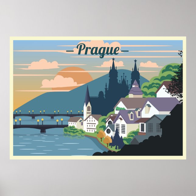 Poster Paisagem Praga (Frente)