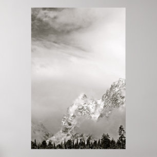 POSTER PAISAGEM PRETO E BRANCO DO INVERNO