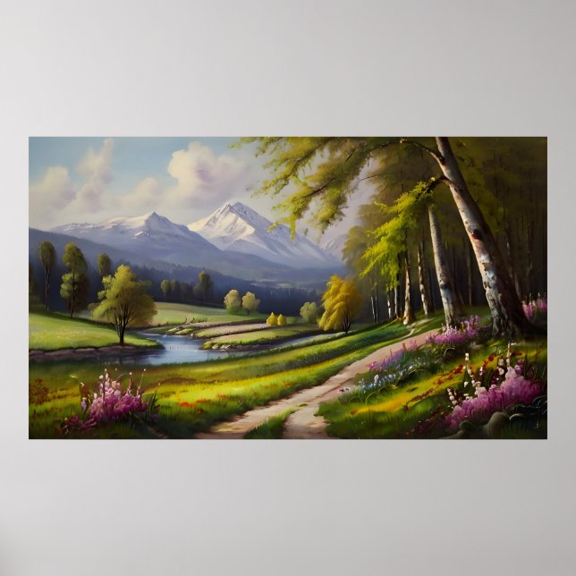 Poster paisagem primavera (Frente)