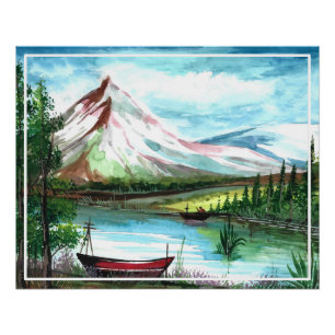 Pôster Paisagem Primavera de Desenho Mão - 24531