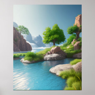 Poster Paisagem Realista E Natural