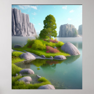 Poster Paisagem Realista E Natural