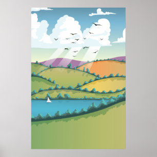 Poster Paisagem rural.