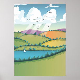 Poster Paisagem rural.