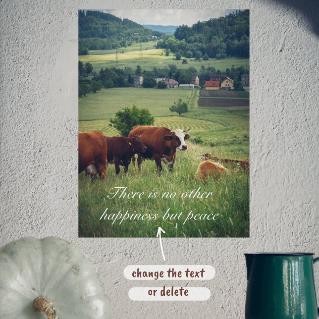 Poster Paisagem rural com vacas (Criador carregado)