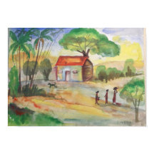 Paisagem Rural em Aquarela – Arte para Paredes Rur