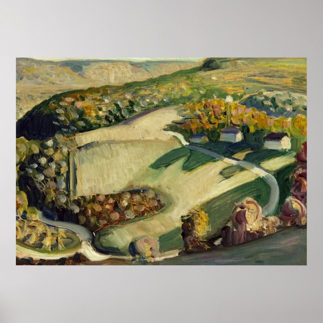Poster Paisagem rural por Grant Wood (Frente)