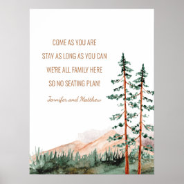 Poster Paisagem Rustic Mountain Sem Casamento do Plano Se