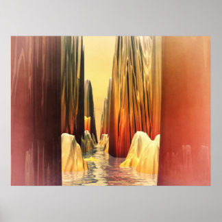 Poster Paisagem Surreal de Canyons