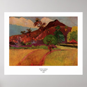Pôster Paisagem Tahitiana de Paul Gauguin (1893)