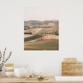 Poster Paisagem Toscânia Cores Suaves