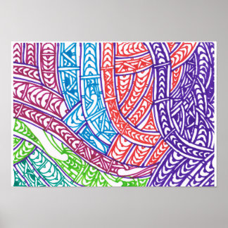 Poster Paisagem tribal abstrata por RRW
