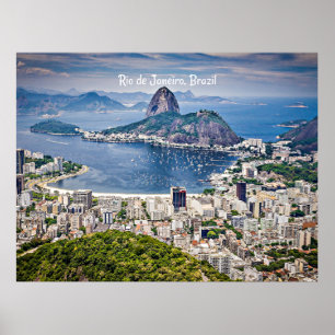 Poster Paisagem urbana da cidade do Rio de Janeiro, Brasi