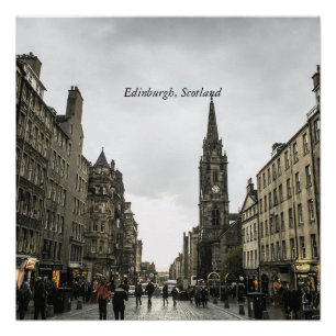 Pôster Paisagem urbana de Edimburgo, Escócia