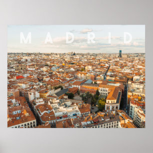 Poster Paisagem Urbana de Madrid Espanha Fotografia de Vi