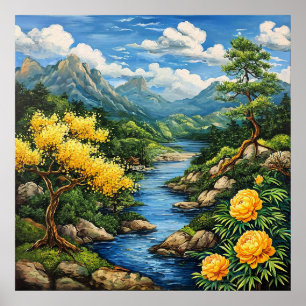 Poster Paisagem vibrante