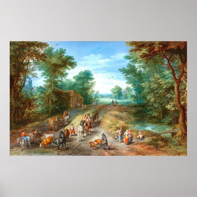 Poster Paisagem Woded - Jan Brueghel Fine Art (Frente)