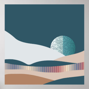 Poster paisagens abstrato