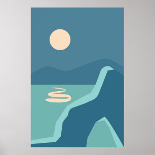 Poster Paisagens com nascer e pôr do sol