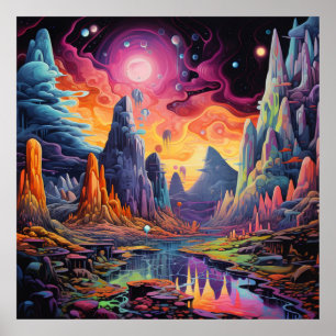 Poster Paisagens convidando introspecto
