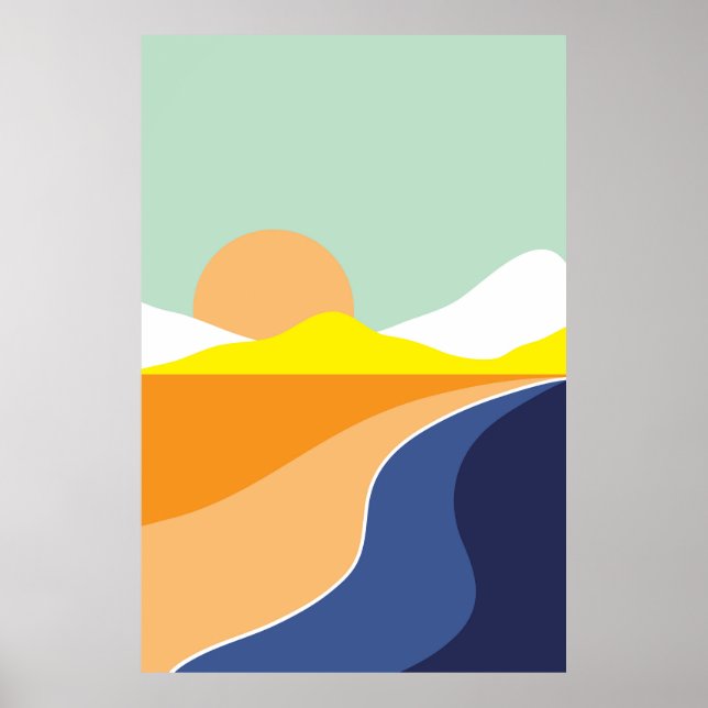 Poster Paisagens lunares abstratas (Frente)