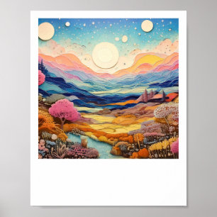 Poster Paisagens Psicodélicas Florestais Doce Sublime Nat