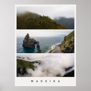 Poster Paisagens sombrias da Madeira, Colagem de fotos de