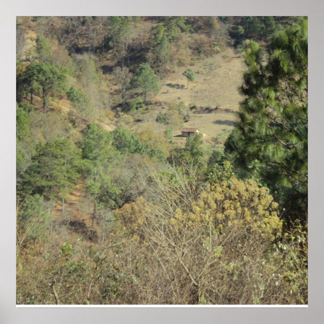 Poster Paisaje Montana Cunen Quiche Guatemala (Frente)