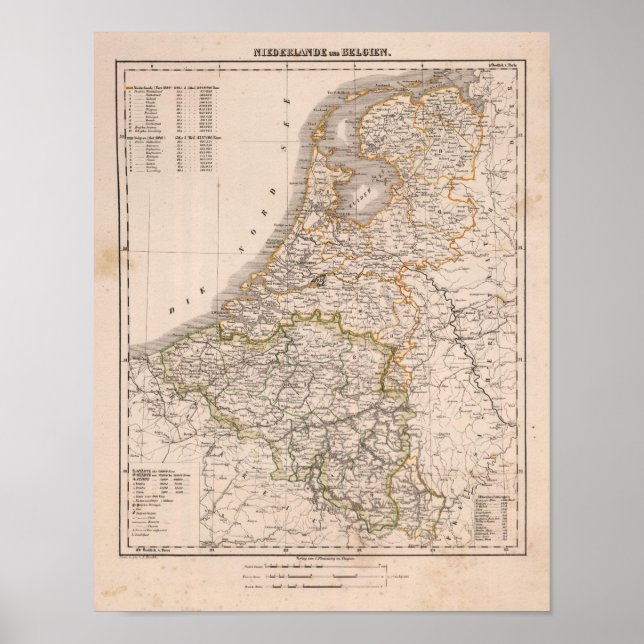 Pôster Países Baixos, Bélgica (Frente)