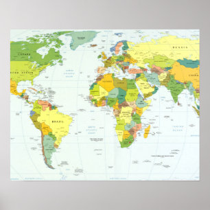Poster Países do Mundo do Atlas