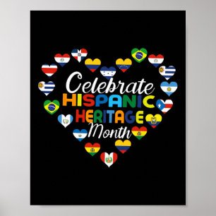 Poster Países Hispânicos Celebram Herita Hispânica