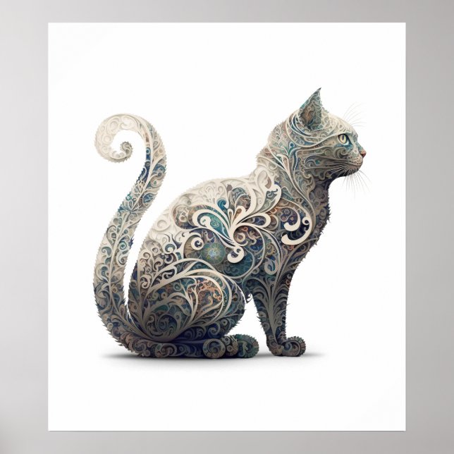 Poster Paisley cat (Frente)