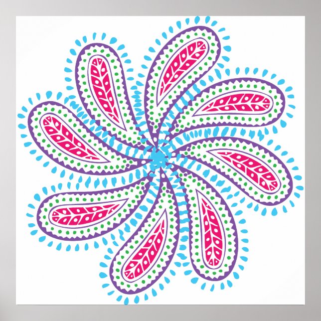 Pôster Paisley Flower (Frente)