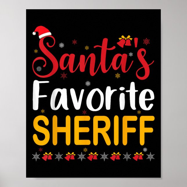 Poster Pajama de Natal Combinando da Família do Xerife Fa (Frente)