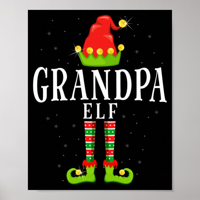 Poster Pajama de natal do avô elfo correspondente (Frente)
