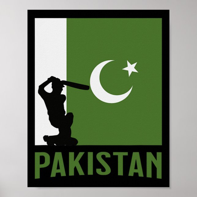 Poster Pakistan Cricket Tee Pakistani Cricket  (Frente)