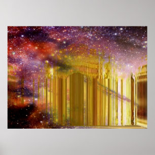 Poster Palace2 astral dourado