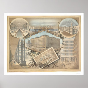 Poster Palace Hotel, São Francisco, Califórnia