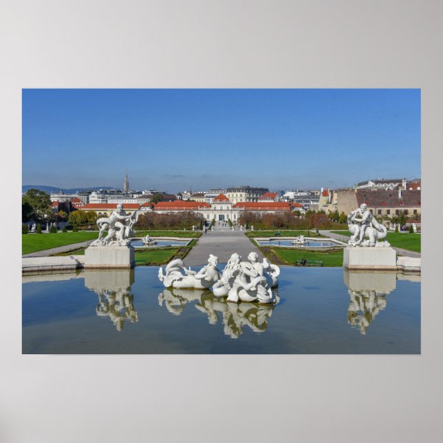 Poster Palácio Belvedere Piscina, Viena, Áustria (Frente)
