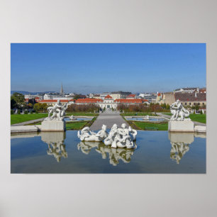 Poster Palácio Belvedere Piscina, Viena, Áustria