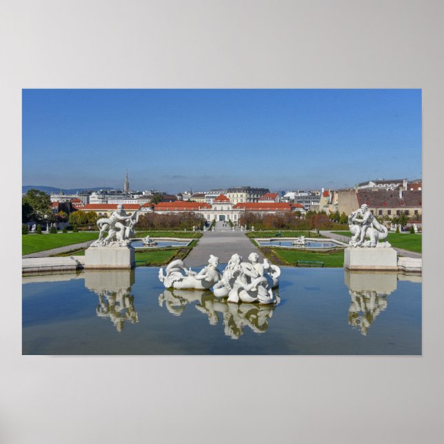 Poster Palácio Belvedere Piscina, Viena, Áustria (Frente)